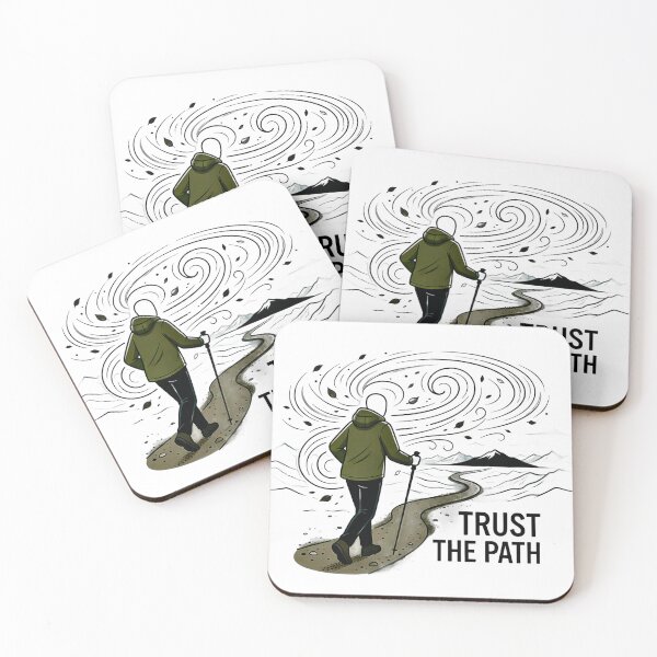 Item preview, Trust The Path - Hiking Journey Illustration designed and sold by ThePrintArt.