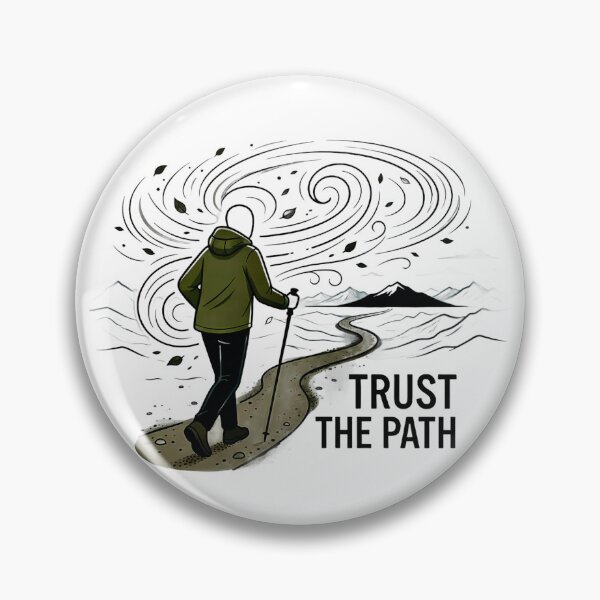 Item preview, Trust The Path - Hiking Journey Illustration designed and sold by ThePrintArt.