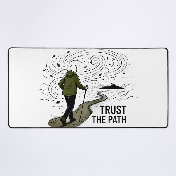 Item preview, Trust The Path - Hiking Journey Illustration designed and sold by ThePrintArt.