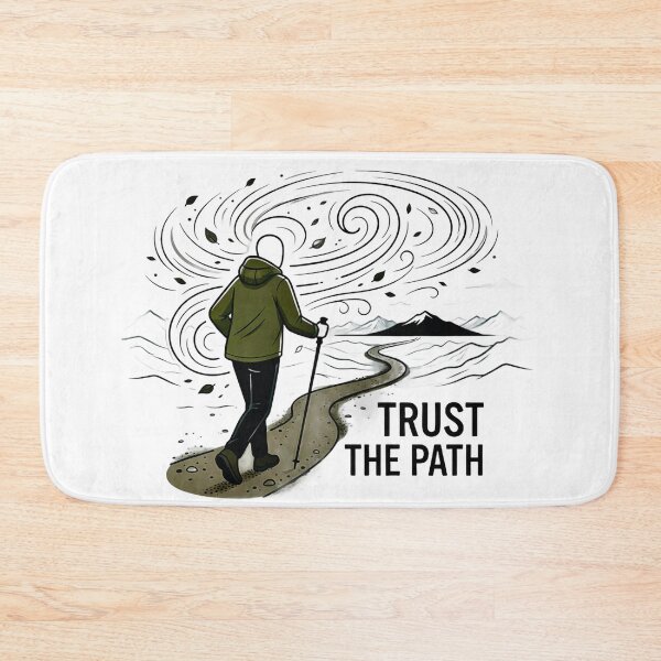 Item preview, Trust The Path - Hiking Journey Illustration designed and sold by ThePrintArt.