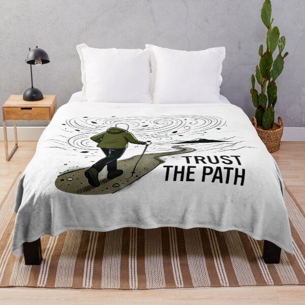Item preview, Trust The Path - Hiking Journey Illustration designed and sold by ThePrintArt.