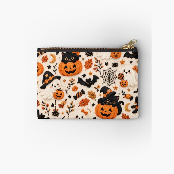 Item preview, Cute Halloween Black Cat Ghost & Pumpkin Pattern designed and sold by ManJiangHong.