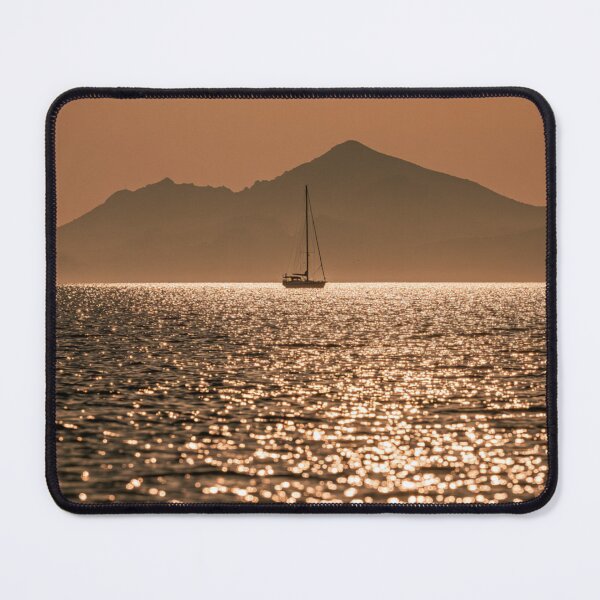 Item preview, Beautiful seascape with mountains and distant sailboat designed and sold by dcrc.