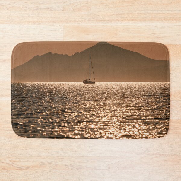 Item preview, Beautiful seascape with mountains and distant sailboat designed and sold by dcrc.