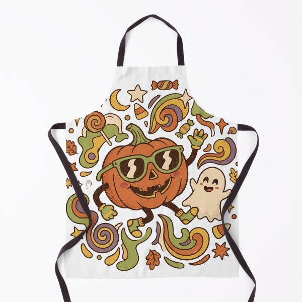 Item preview, Retro Halloween - Playful Halloween - Vintage Halloween Ghosts and Pumpkin designed and sold by VibranPalette.