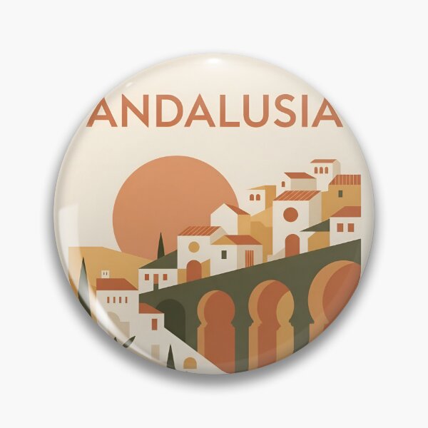 Item preview, Andalusia Spain Vintage Travel Poster - Minimalist Moorish Architecture Art Print designed and sold by DuckOddity.
