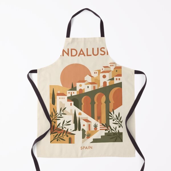 Item preview, Andalusia Spain Vintage Travel Poster - Minimalist Moorish Architecture Art Print designed and sold by DuckOddity.