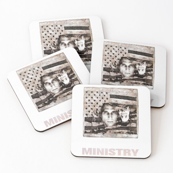 Item preview, Ministry Original Custom Vintage Music Band Tee Unique Poster Wall Art designed and sold by Cool Robot Bro..