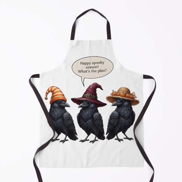 Item preview, "Happy Spooky Season! What's the plan?" Raven Trio -  designed and sold by VibranPalette.