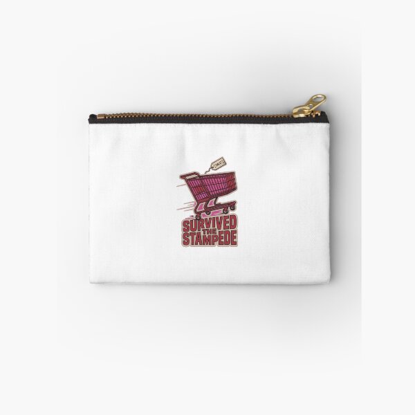 Item preview, Survived The Stampede Funny Black Friday Shopping Sticker designed and sold by Ninjacatoff.