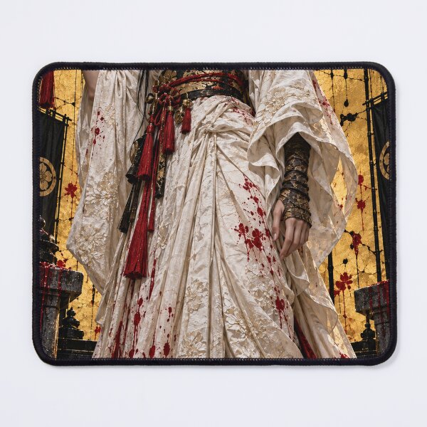 Item preview, Masked Woman in a White Kimono with a Broad Blade designed and sold by MouradStudio.