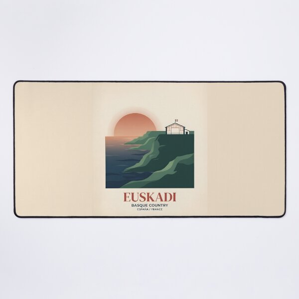 Item preview, Basque Country Vintage Travel Poster - Minimalist Coastal Art Print designed and sold by DuckOddity.