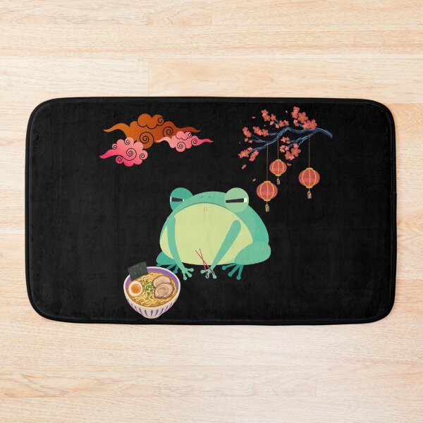 Item preview, Grumpy Frog Eating Ramen, Funny Ramen Frog, Cute Frog Noodles, Ramen Lover designed and sold by LiotasowaFlow.