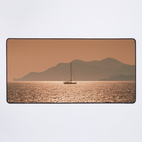Item preview, Beautiful seascape with mountains and distant sailboat designed and sold by dcrc.