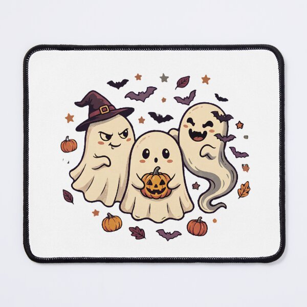 Item preview, Kawaii Spooky Ghost Trio Witch and Pumpkin designed and sold by abdelski.