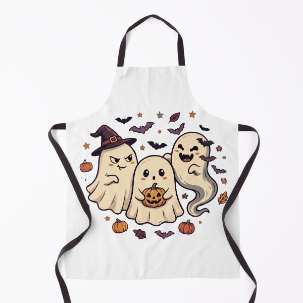 Item preview, Kawaii Spooky Ghost Trio Witch and Pumpkin designed and sold by abdelski.