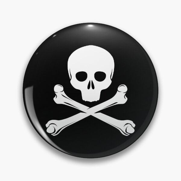 Item preview, White Pirate Skull Crossbones Design designed and sold by pattern-archive.