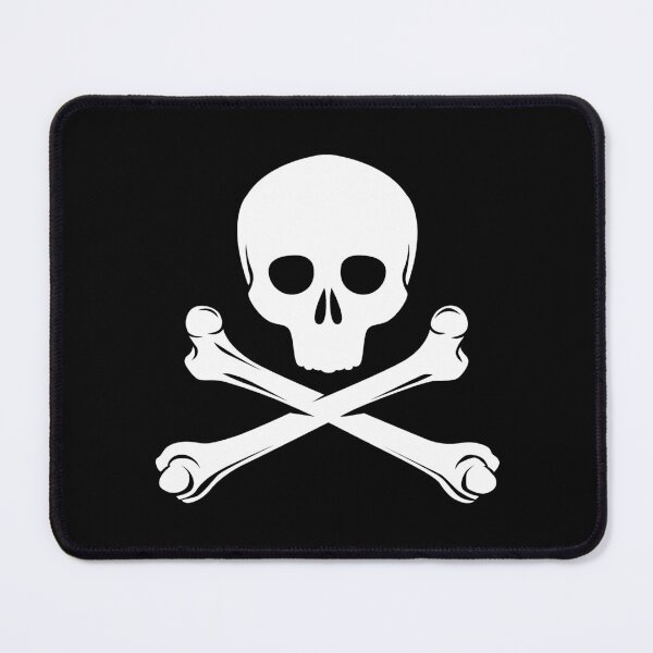 Item preview, White Pirate Skull Crossbones Design designed and sold by pattern-archive.