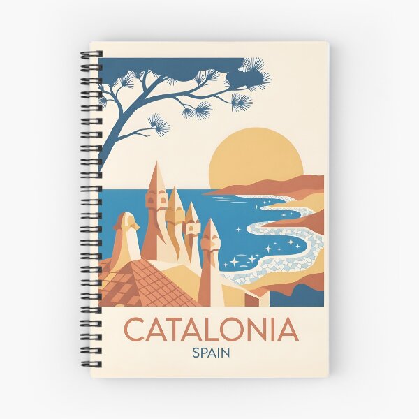 Item preview, Catalonia Spain Vintage Travel Poster - Minimalist Modernist Art Print designed and sold by DuckOddity.