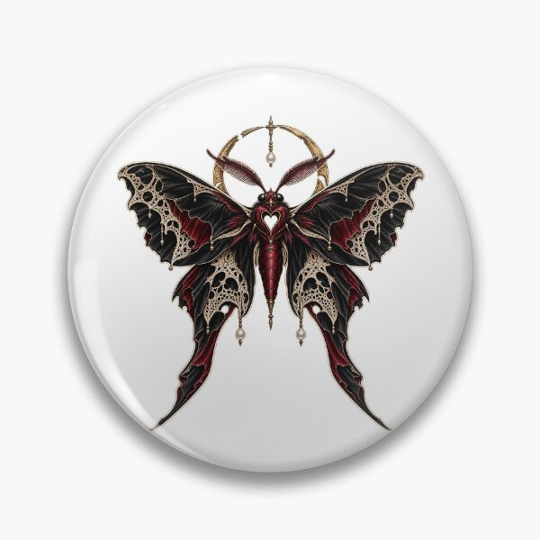 Item preview, Dark Romantic Lace Moth Gothic Streetwear Crest designed and sold by RAX Mirth Studio.