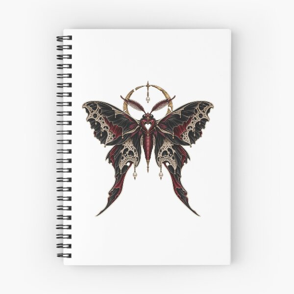 Item preview, Dark Romantic Lace Moth Gothic Streetwear Crest designed and sold by RAX Mirth Studio.