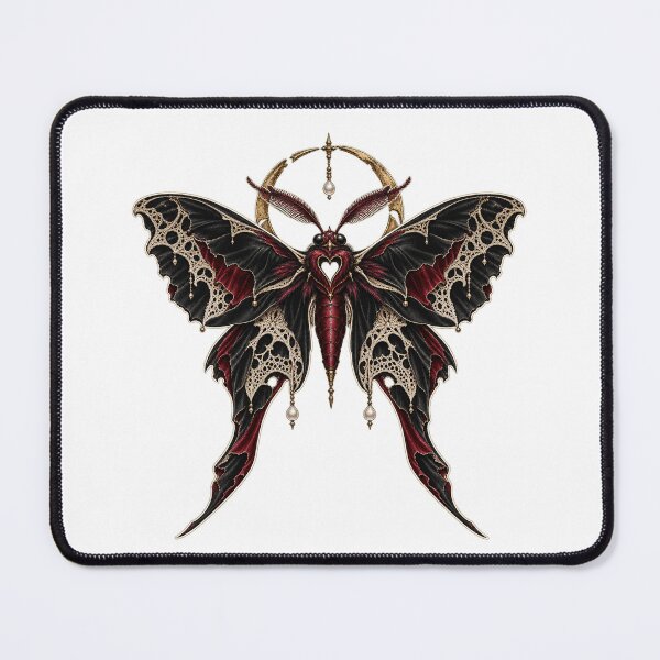 Item preview, Dark Romantic Lace Moth Gothic Streetwear Crest designed and sold by RAX Mirth Studio.