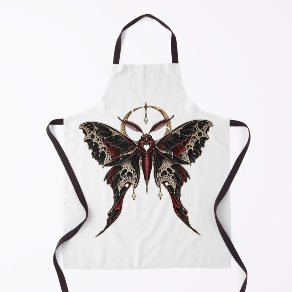 Item preview, Dark Romantic Lace Moth Gothic Streetwear Crest designed and sold by RAX Mirth Studio.