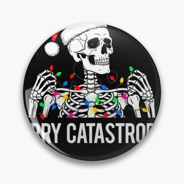 Item preview, Merry Catastrophe Christmas Skeleton - Funny Gothic Holiday designed and sold by wyzin39.