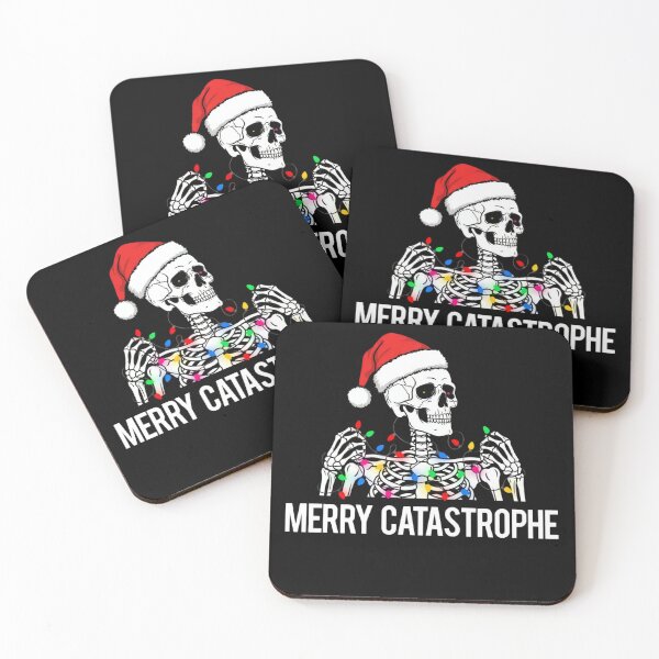 Item preview, Merry Catastrophe Christmas Skeleton - Funny Gothic Holiday designed and sold by wyzin39.