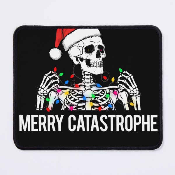 Item preview, Merry Catastrophe Christmas Skeleton - Funny Gothic Holiday designed and sold by wyzin39.