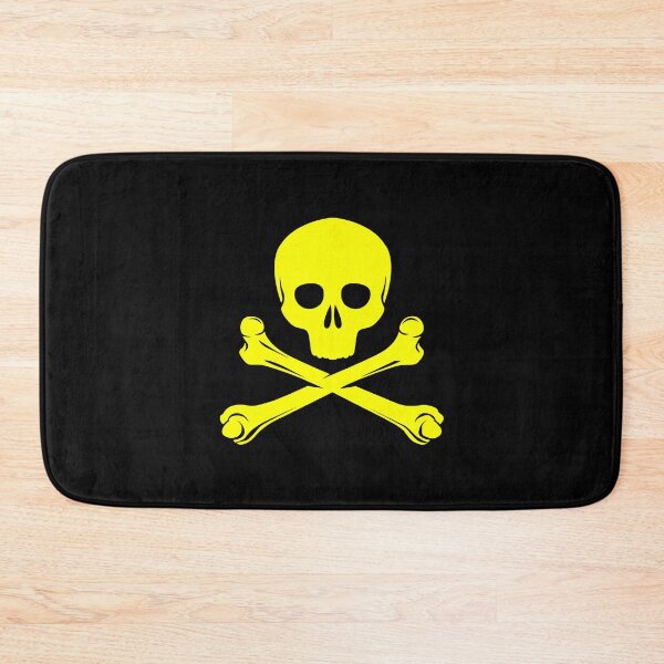 Item preview, Yellow Pirate Skull Crossbones Design designed and sold by pattern-archive.