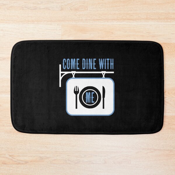 Item preview, “Come Dine With Me” Sign (on Black) designed and sold by PawsitiveMum3.