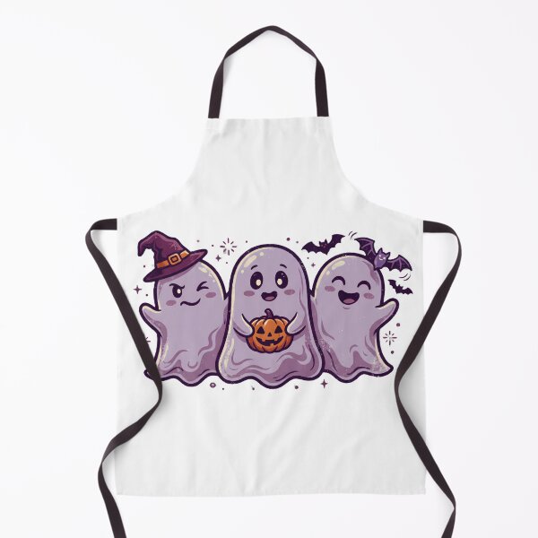 Item preview, Kawaii Cute Ghost Trio Purple Halloween Witch designed and sold by abdelski.