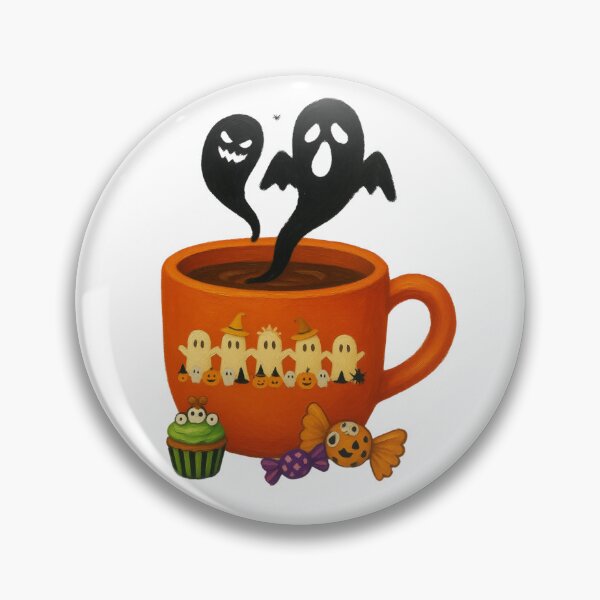 Item preview, Festive Halloween Hot Beverage Art With Cupcake And Candy designed and sold by VibranPalette.