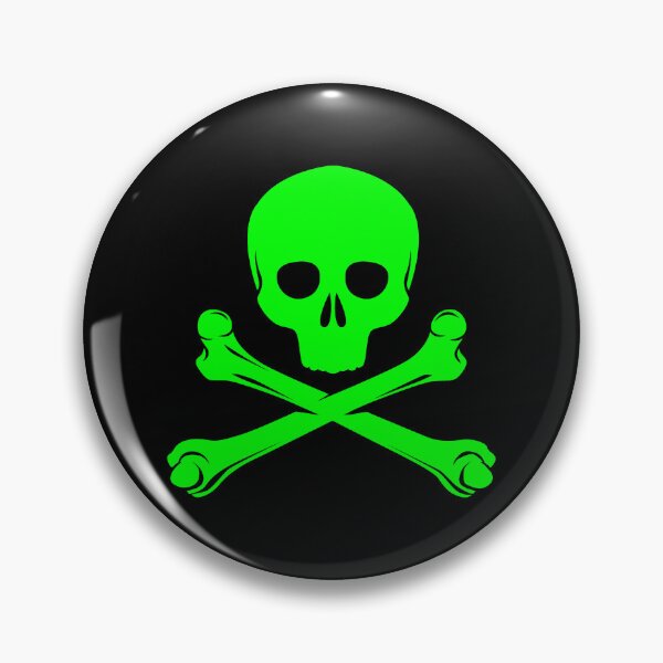 Item preview, Lime Pirate Skull Crossbones Design designed and sold by pattern-archive.