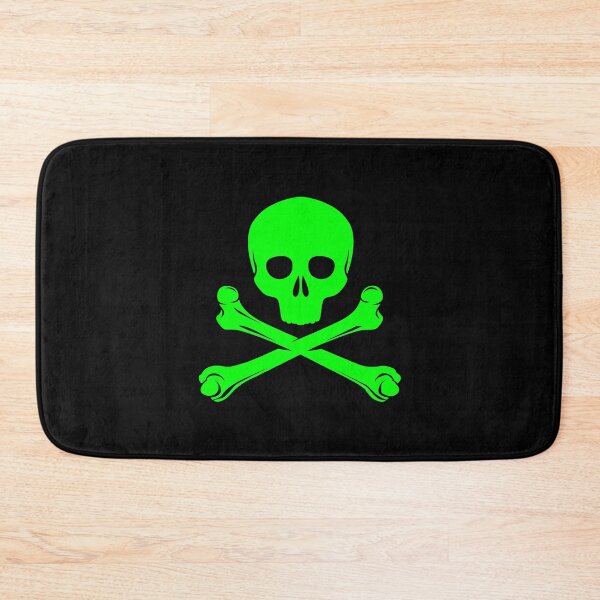 Item preview, Lime Pirate Skull Crossbones Design designed and sold by pattern-archive.