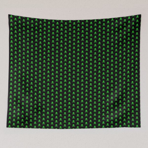 Item preview, Lime Pirate Skull Crossbones Design designed and sold by pattern-archive.