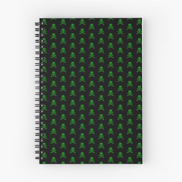 Item preview, Green Pirate Skull Crossbones Design designed and sold by pattern-archive.