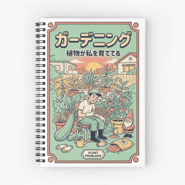 Item preview, Japanese Gardening Retro Manga Art Plant Problems Cozy Poster designed and sold by mood-draftsman.