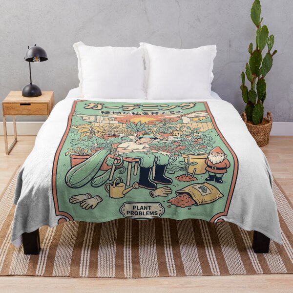 Item preview, Japanese Gardening Retro Manga Art Plant Problems Cozy Poster designed and sold by mood-draftsman.