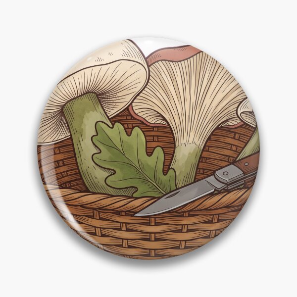Item preview, Wild Mushroom Foraging Basket Field Guide Illustration designed and sold by Ninjacatoff.