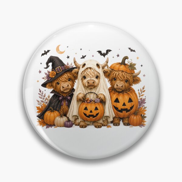 Item preview, Cute Highland Cow Halloween Costume Ghost Witch Pumpkin Trick or Treat designed and sold by DYAFLK.