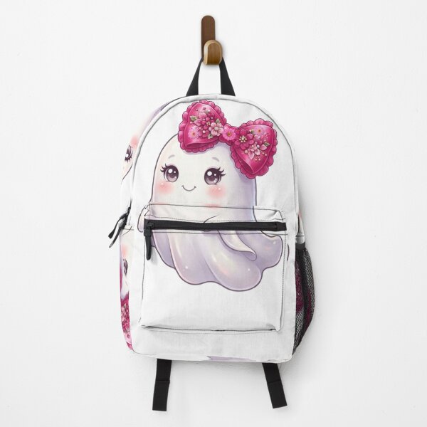 Item preview, Cute Spooky Ghost with Big Pink Floral Bow Kawaii Halloween designed and sold by VibranPalette.