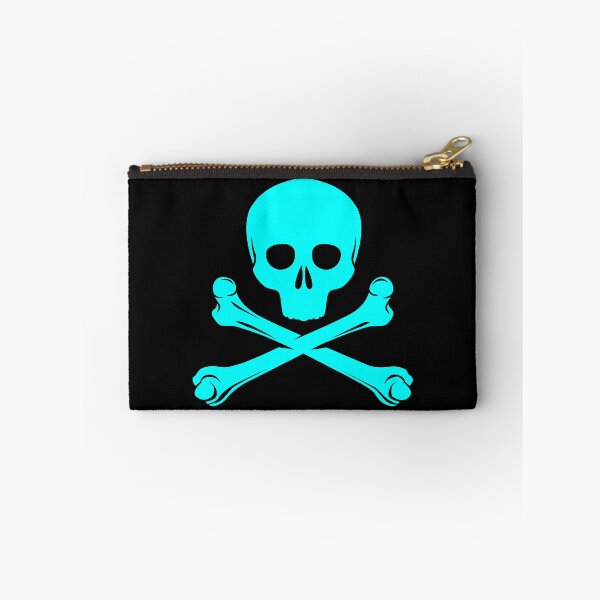 Item preview, Cyan Pirate Skull Crossbones Design designed and sold by pattern-archive.
