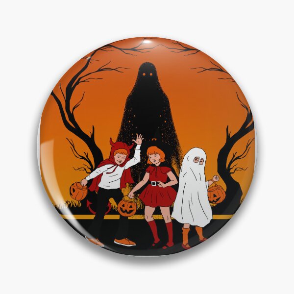 Item preview, Vintage Halloween Retro Illustration: Trick-or-Treaters and Ghost designed and sold by VibranPalette.