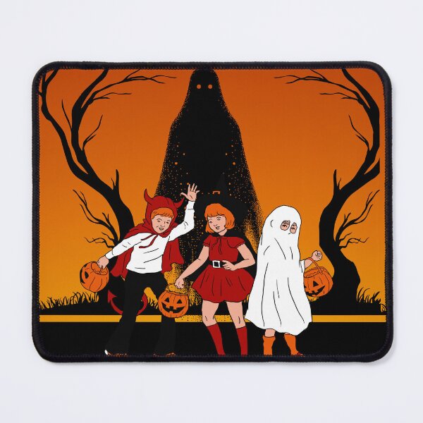 Item preview, Vintage Halloween Retro Illustration: Trick-or-Treaters and Ghost designed and sold by VibranPalette.