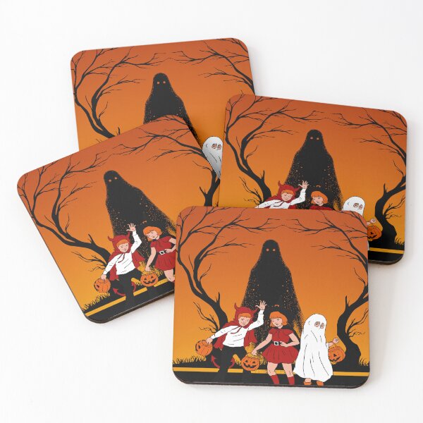 Item preview, Vintage Halloween Retro Illustration: Trick-or-Treaters and Ghost designed and sold by VibranPalette.
