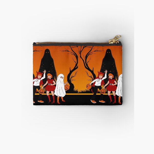 Item preview, Vintage Halloween Retro Illustration: Trick-or-Treaters and Ghost designed and sold by VibranPalette.