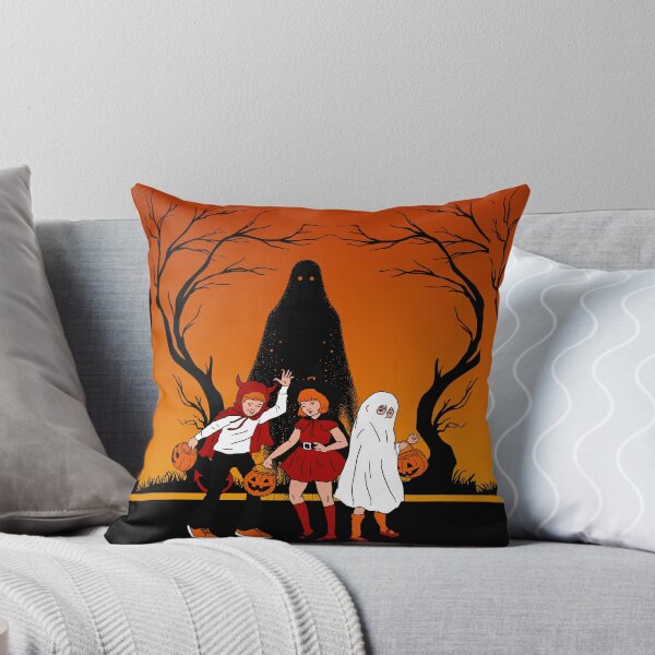 Item preview, Vintage Halloween Retro Illustration: Trick-or-Treaters and Ghost designed and sold by VibranPalette.