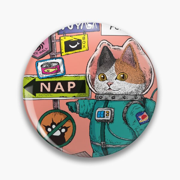 Item preview, COSMIC MEOW #05: Space Signpost and Cat Astronaut designed and sold by Neco Uchoo!.